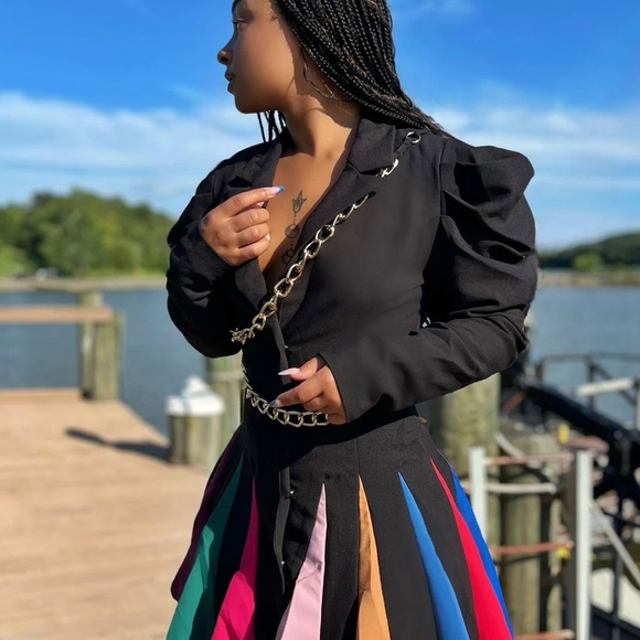 Fit and Flare Blazer Dress - Picture 3 of 4